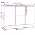 Pikkukuva 10 / 11: vidaXL Senkki harmaa 111x34x75 cm täysi mänty