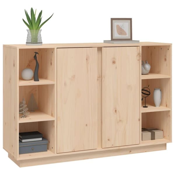 vidaXL skænk 120x35x80 cm massivt fyrretræ