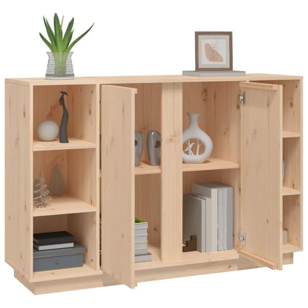 vidaXL skænk 120x35x80 cm massivt fyrretræ