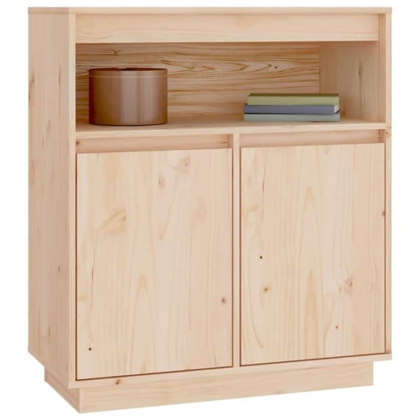 vidaXL skænk 70x34x80 cm massivt fyrretræ