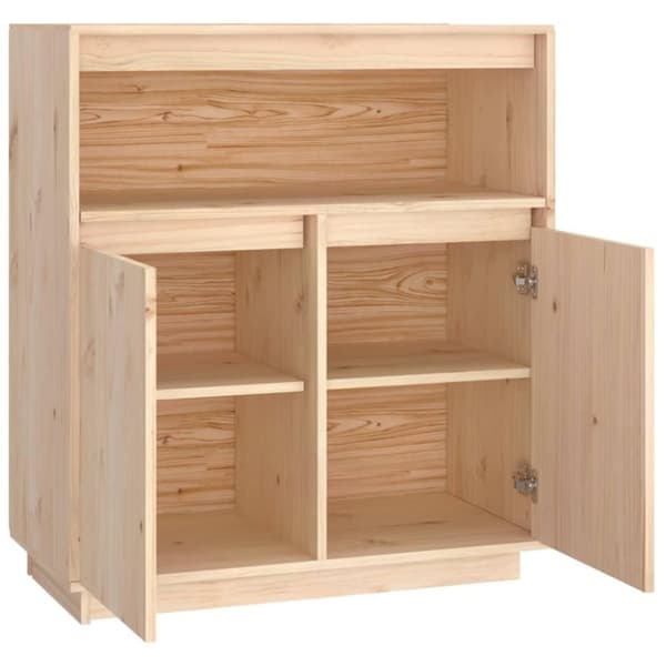 vidaXL skænk 70x34x80 cm massivt fyrretræ