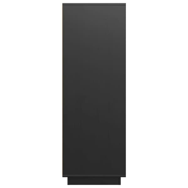 vidaXL højskab 60x40x116,5 cm massivt fyrretræ sort