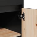 Miniatyrbillede 10 af 11: vidaXL højskab 60x40x116,5 cm massivt fyrretræ sort
