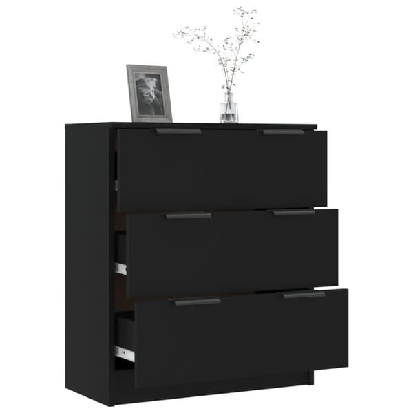vidaXL Senkki musta 60x30x70 cm tekninen puu