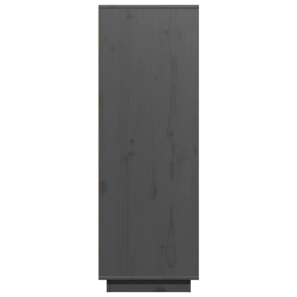 vidaXL højskab 60x40x116,5 cm massivt fyrretræ grå