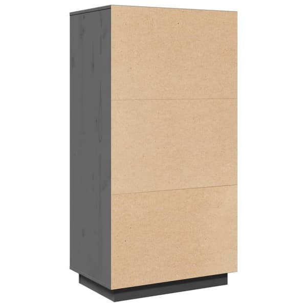 vidaXL højskab 60x40x116,5 cm massivt fyrretræ grå