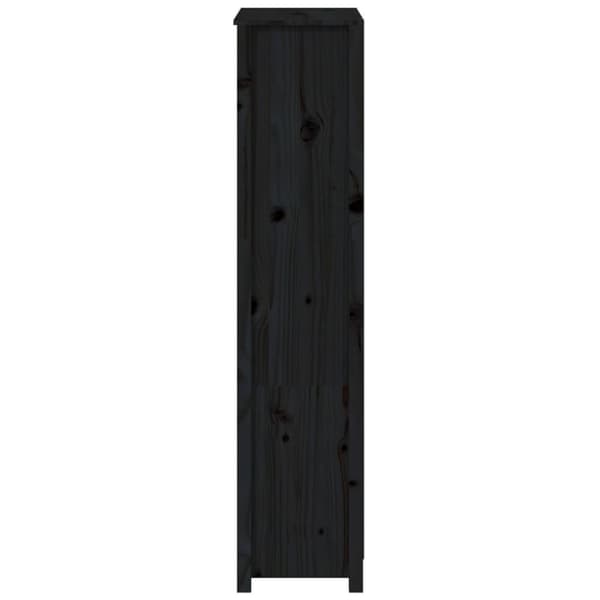vidaXL Kaappi musta 80x35x154 cm täysi mänty