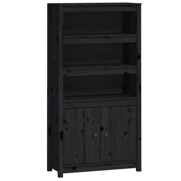 vidaXL Kaappi musta 80x35x154 cm täysi mänty