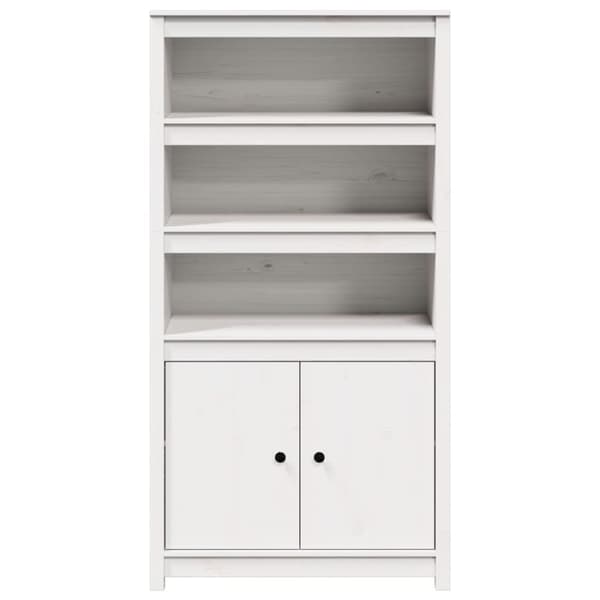 vidaXL skab 80x35x154 cm massivt fyrretræ hvid