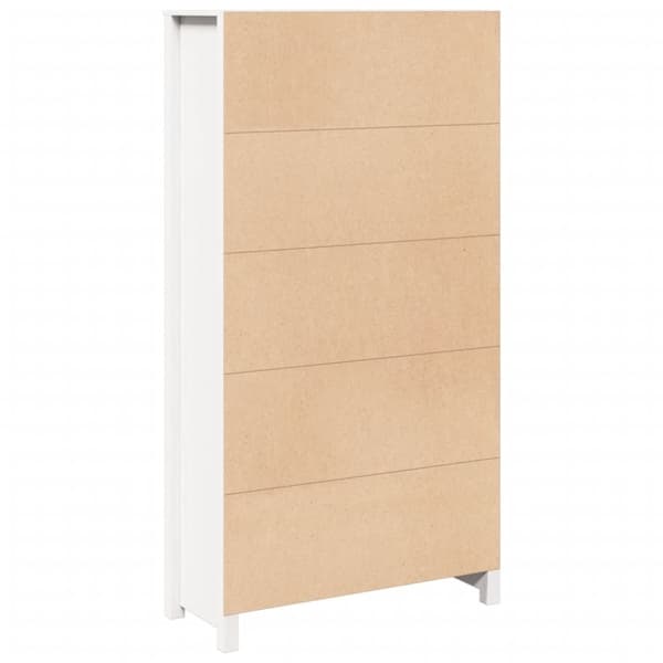 vidaXL skab 80x35x154 cm massivt fyrretræ hvid