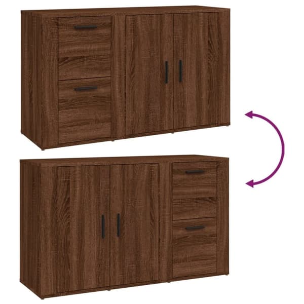 vidaXL Senkki ruskea tammi 100x33x59,5 cm tekninen puu