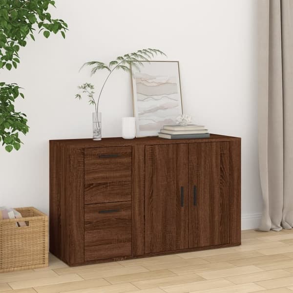 vidaXL Senkki ruskea tammi 100x33x59,5 cm tekninen puu