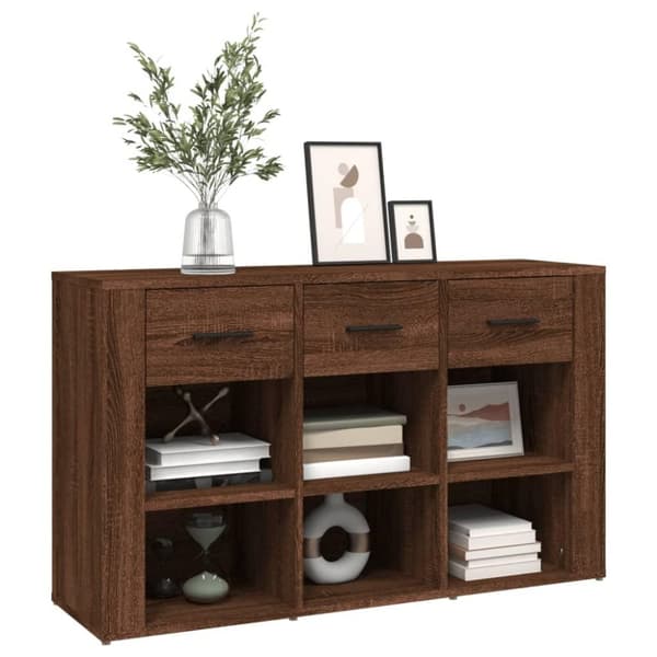 vidaXL Senkki ruskea tammi 100x30x59,5 cm tekninen puu