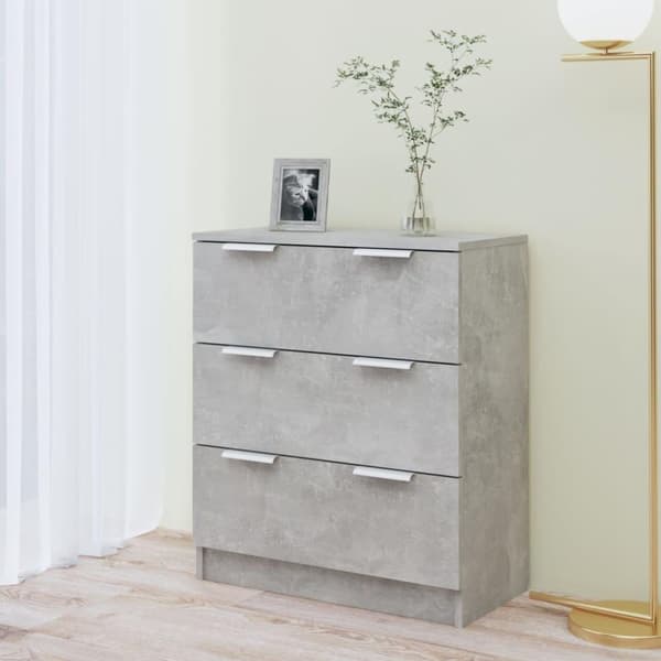 vidaXL skænk 60x30x70 cm konstrueret træ betongrå