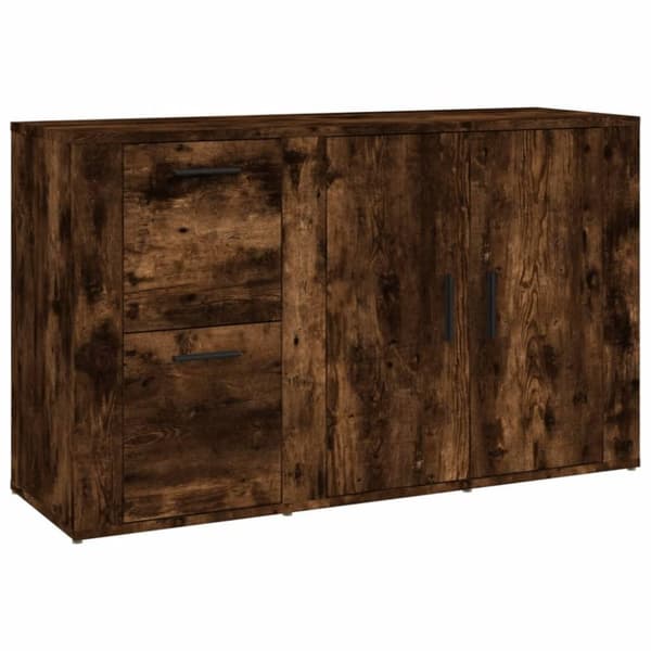 vidaXL skænk 100x33x59,5 cm konstrueret træ røget egetræsfarve