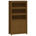 Miniatyrbillede 3 af 11: vidaXL skab 80x35x154 cm massivt fyrretræ gyldenbrun
