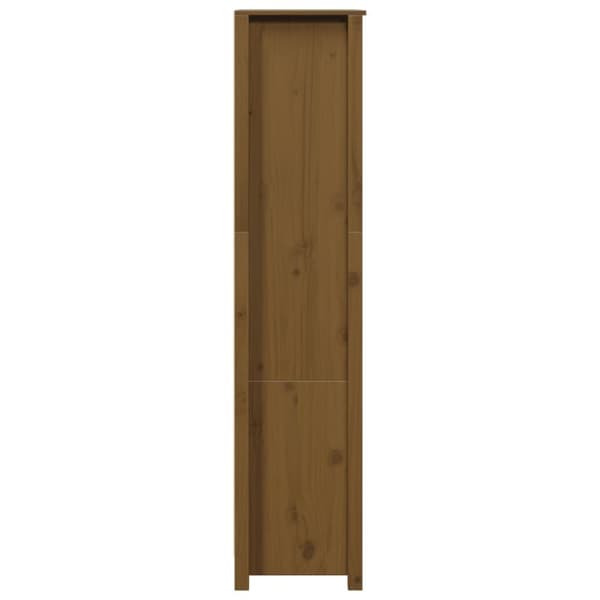 vidaXL skab 80x35x154 cm massivt fyrretræ gyldenbrun