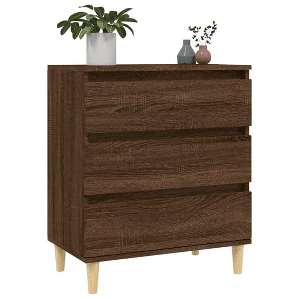 vidaXL skænk 60x35x70 cm konstrueret træ brun egetræsfarve