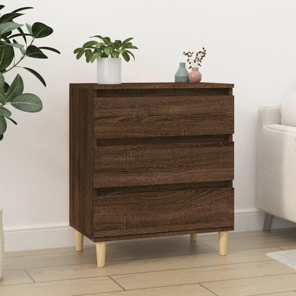 vidaXL skænk 60x35x70 cm konstrueret træ brun egetræsfarve