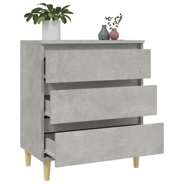 vidaXL skænk 60x35x70 cm konstrueret træ betongrå