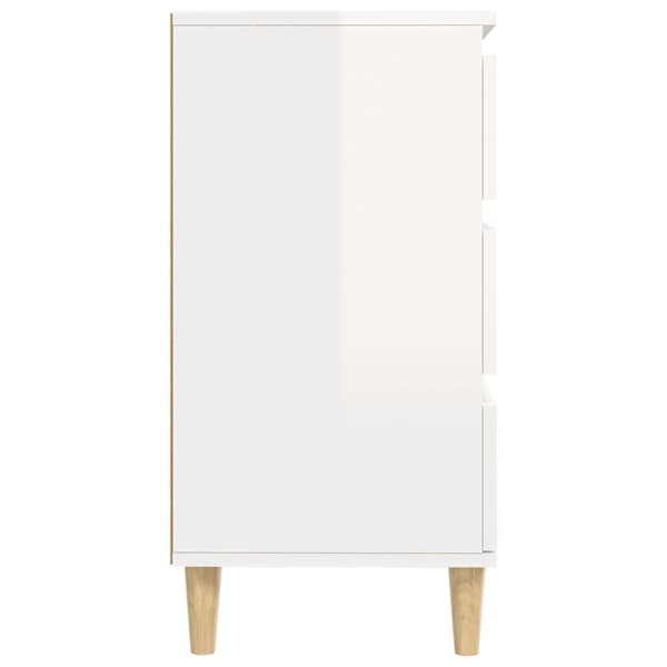vidaXL skænk 60x35x70 cm konstrueret træ hvid højglans
