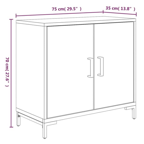 vidaXL Senkki ruskea 75x35x70 cm täysi mänty
