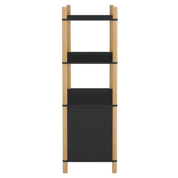 vidaXL højskab 80x40x121 cm konstrueret træ sort