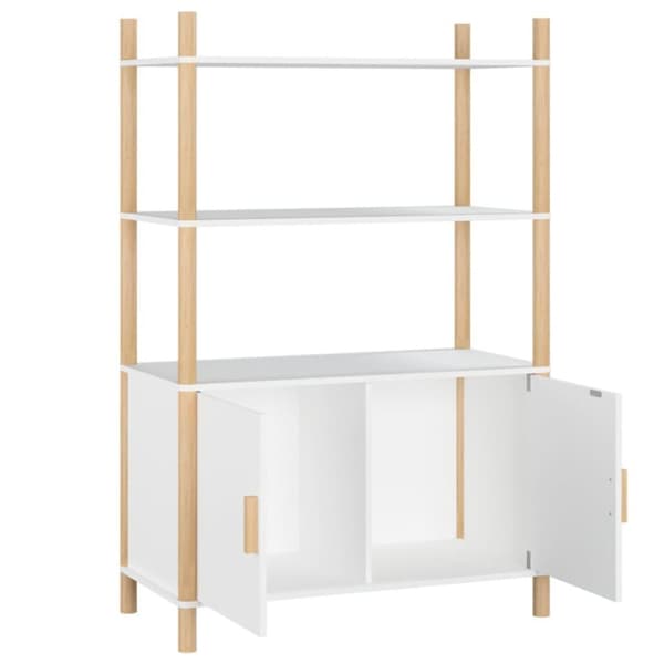 vidaXL Kaappi valkoinen 80x40x121 cm tekninen puu