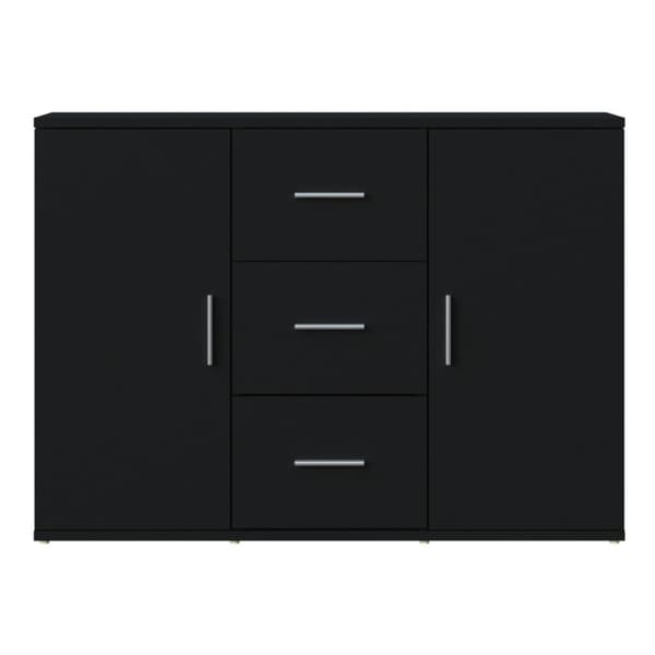 vidaXL skænk 91x29,5x65 cm konstrueret træ sort