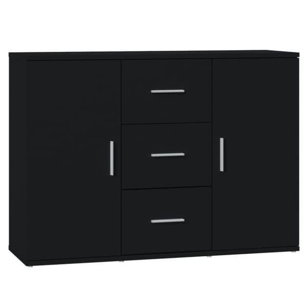 vidaXL skænk 91x29,5x65 cm konstrueret træ sort