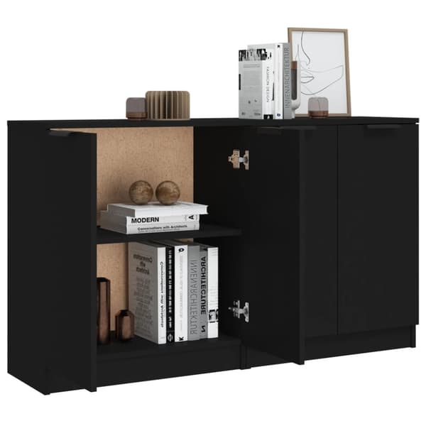 vidaXL Senkit 2 kpl musta 60x30x70 cm tekninen puu