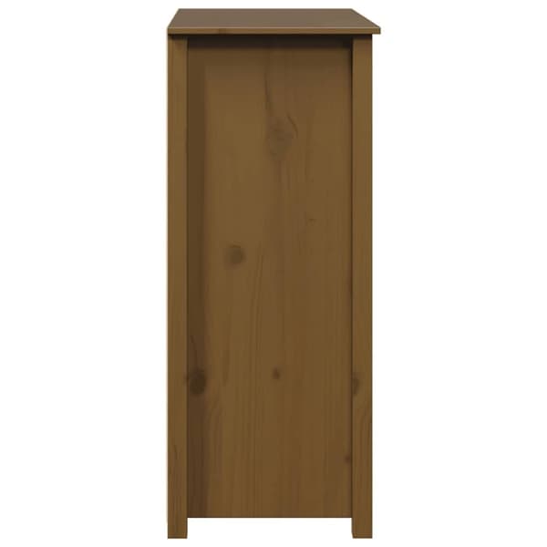 vidaXL højskab 83x41,5x100 cm massivt fyrretræ gyldenbrun