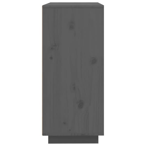 vidaXL Skåp grå 60x35x80cm massiv furu