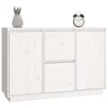 Miniatyrbilde 4 av 11: vidaXL Skjenk hvit 111x34x75 cm heltre furu