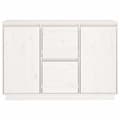 Miniatyrbilde 6 av 11: vidaXL Skjenk hvit 111x34x75 cm heltre furu