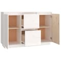 Miniatyrbilde 8 av 11: vidaXL Skjenk hvit 111x34x75 cm heltre furu