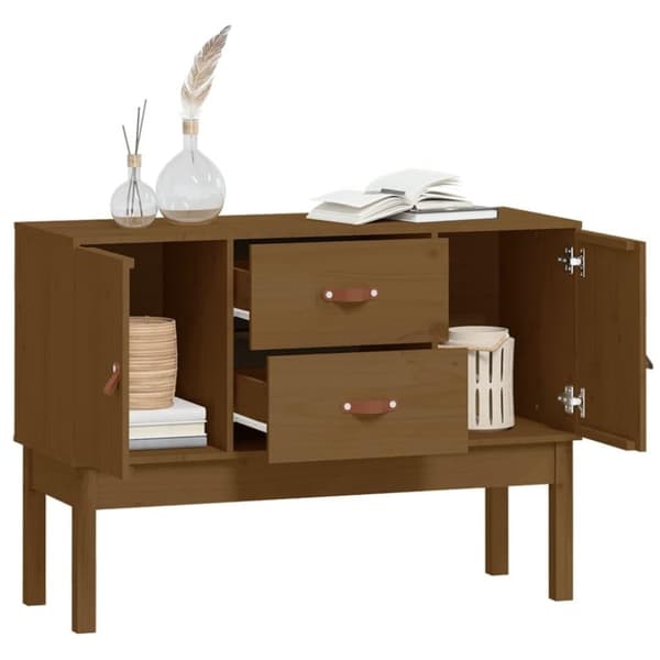 vidaXL Skjenk honningbrun 110x40x78 cm heltre furu