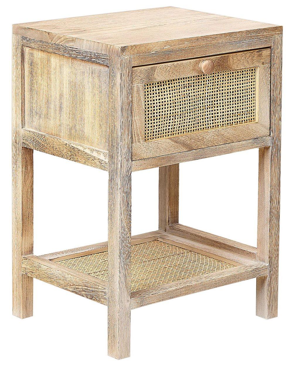Sängbord 35 x 29 cm ljust trä ESTO