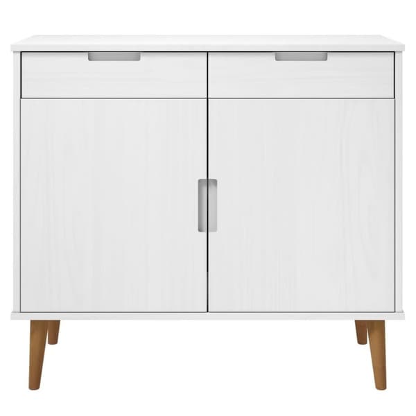 vidaXL Skänk MOLDE vit 90x40x80 cm massiv furu