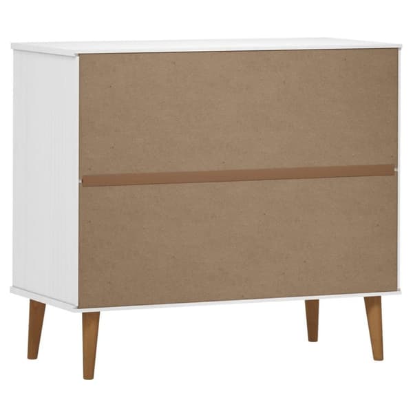 vidaXL Skänk MOLDE vit 90x40x80 cm massiv furu