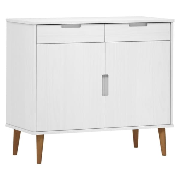 vidaXL Skänk MOLDE vit 90x40x80 cm massiv furu