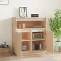 Miniatyrbilde 3 av 11: vidaXL Skjenk 70x34x80 cm heltre furu