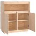 Miniatyrbilde 8 av 11: vidaXL Skjenk 70x34x80 cm heltre furu