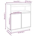 Miniatyrbilde 10 av 11: vidaXL Skjenk 70x34x80 cm heltre furu