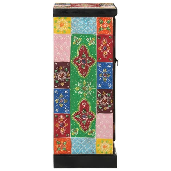 vidaXL håndmalet skænk med låger 53x30x75 cm massivt mangotræ