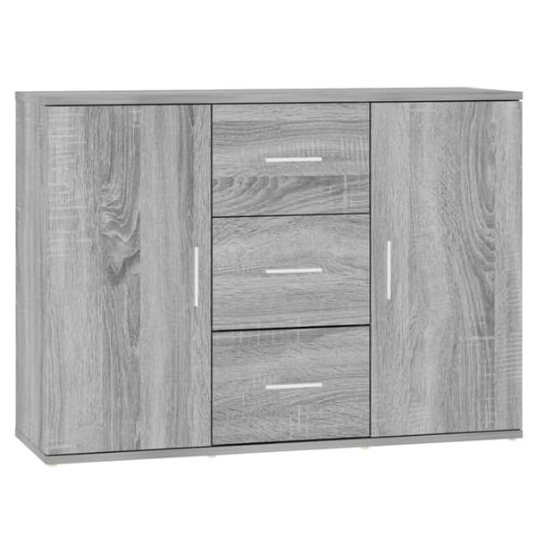 vidaXL skænk 91x29,5x65 cm konstrueret træ grå sonoma-eg