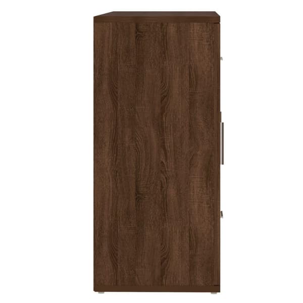 vidaXL skænk 91x29,5x65 cm konstrueret træ brun egetræsfarve