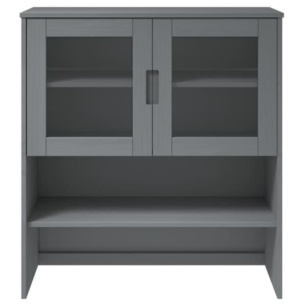vidaXL Skjenketopp MOLDE grå 90x35x100 cm heltre furu