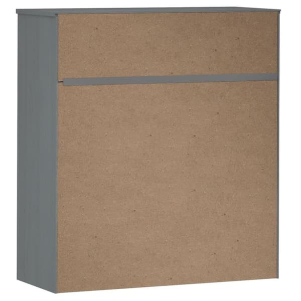 vidaXL Skjenketopp MOLDE grå 90x35x100 cm heltre furu
