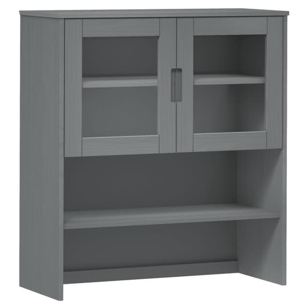 vidaXL Skjenketopp MOLDE grå 90x35x100 cm heltre furu